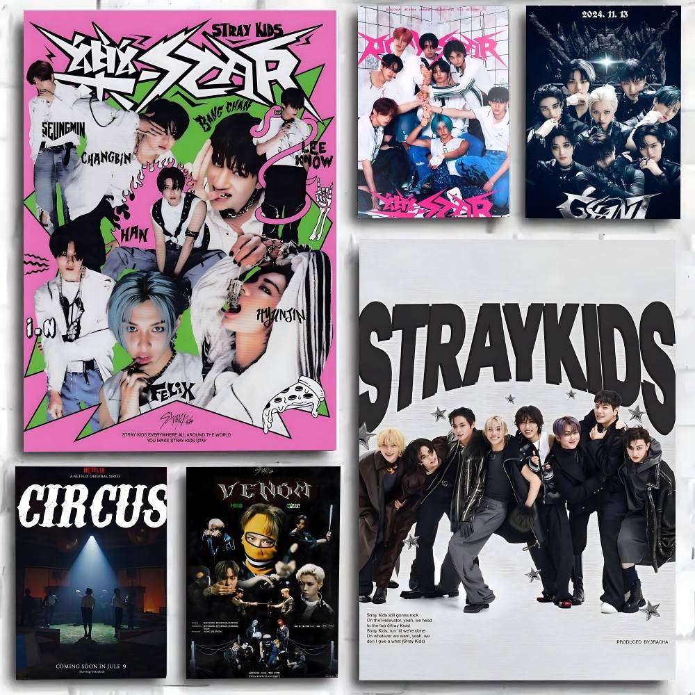 Korean Arts And Lifestyle - โปสเตอร์ศิลปะวงบอยกรุ๊ปเกาหลีอัลบั้มเพลงมินิชุดที่ 2 ชื่อ CIRCUS Life ลายอนิเมะ