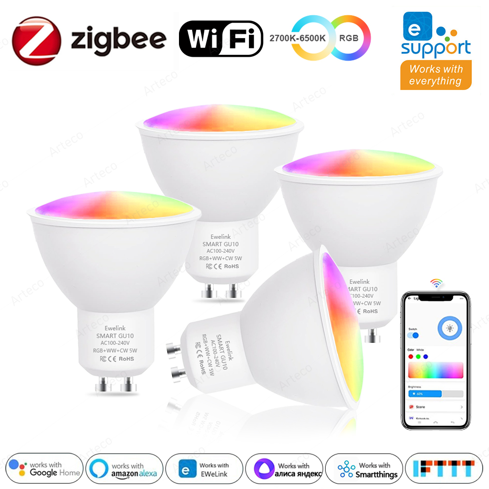 Philips Bulb Hue - Ewelink GU10 Zigbee หลอดไฟ LED WiFi