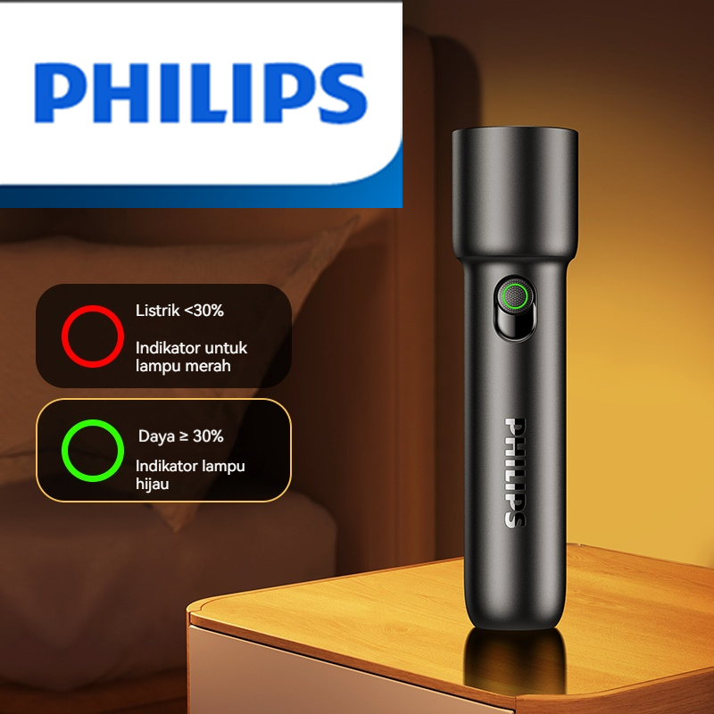 Philips Bulb Hue - Philips 2024ใหม่ EDC ไฟฉายพกพาแบบชาร์จไฟได้ไฟฉายกันน้ำสำหรับ defensa ส่วนบุคคลการป้องกันตัวเดินป่าตั้งแคมป์