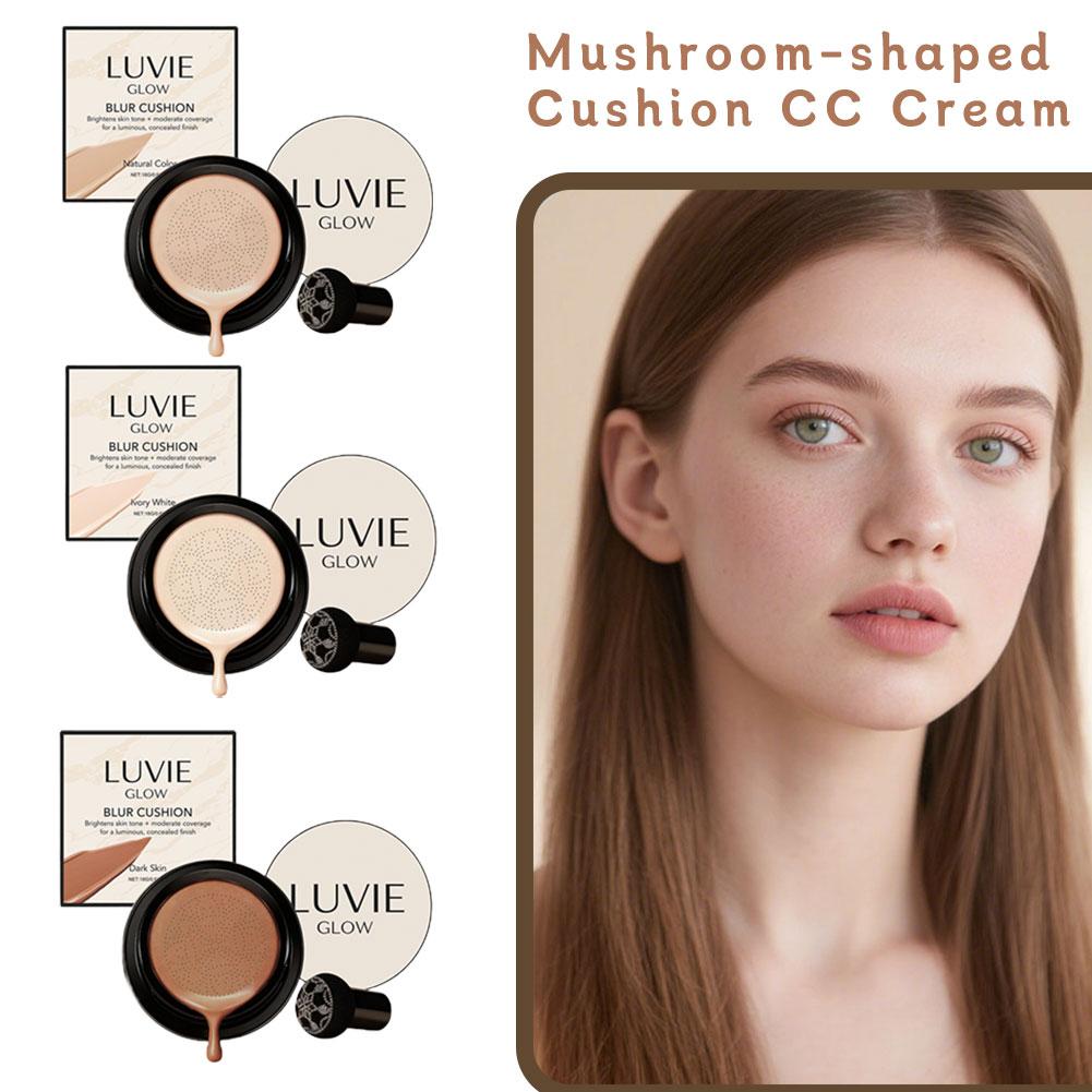 Bb Cushion Korean - LUVIE GLOW บีบีครีมเนื้อพัฟแบบแอร์คุชชั่น สูตรเห็ดเกาหลี กันน้ำ บางเบา